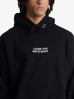Lonely Ghost Black Hoodie "I Love You Say It Back"